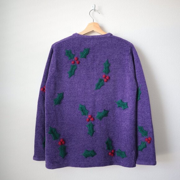 Vintage Quacker Factory Mistletoe Cardigan Sweater | S - Picture 4 of 5